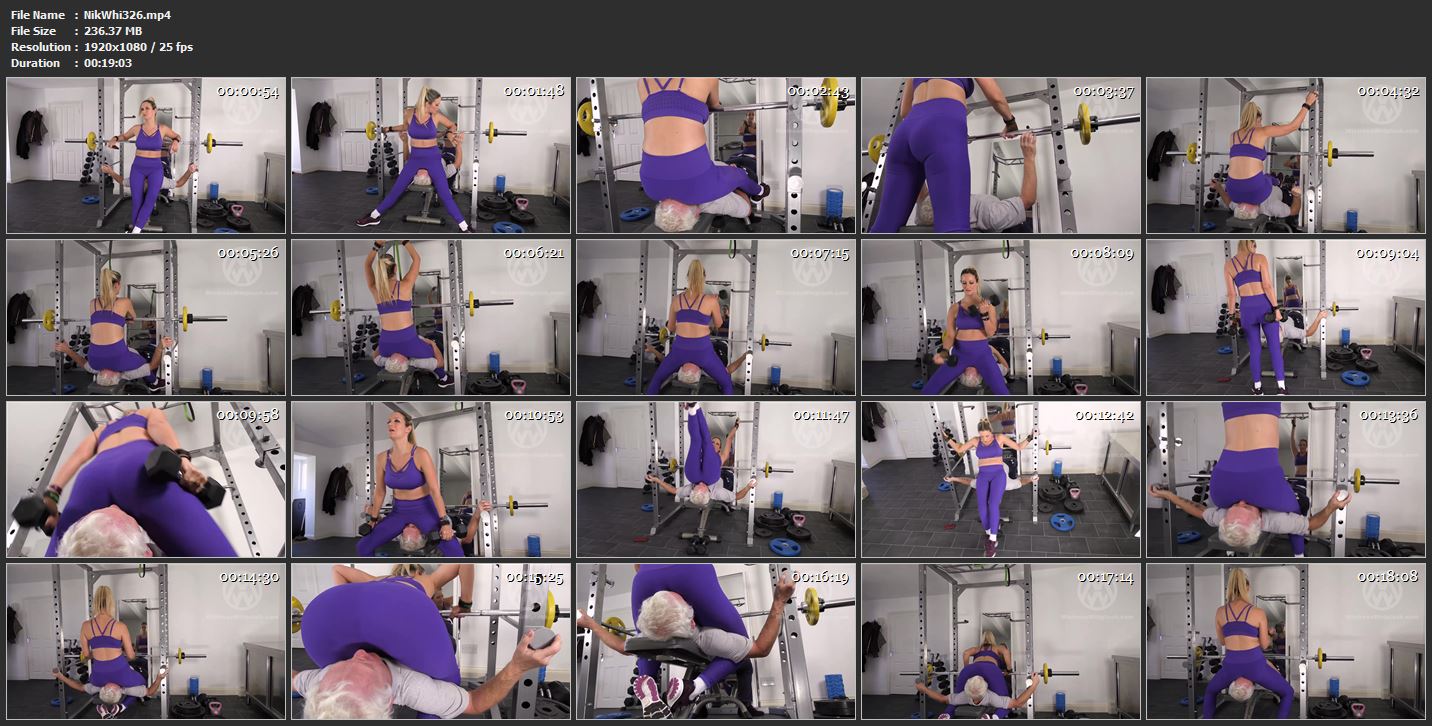 Mistress Whiplash In Scene: Facesits A Guy In The Gym - NIKKI WHIPLASH - FULL HD/1080p/MP4
