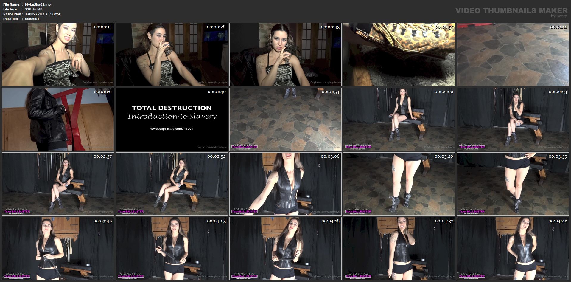 Introduction To Slavery - Part 1 Of Total Destruction - LADY SHAYNE - HD/720p/MP4