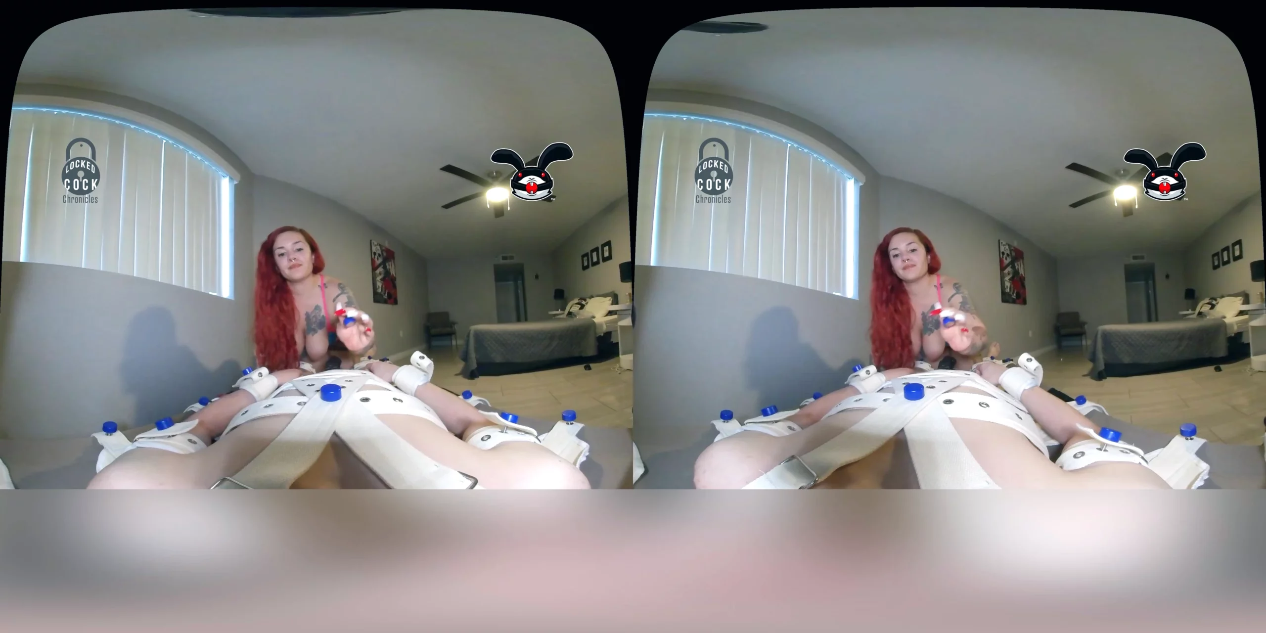 Locked Cock Chronicles - 180 - 3d - Vr Edition - Volume 9 - Santana Red; Redhead Chastity Cage Tease - SEXLIKEREAL - MP4