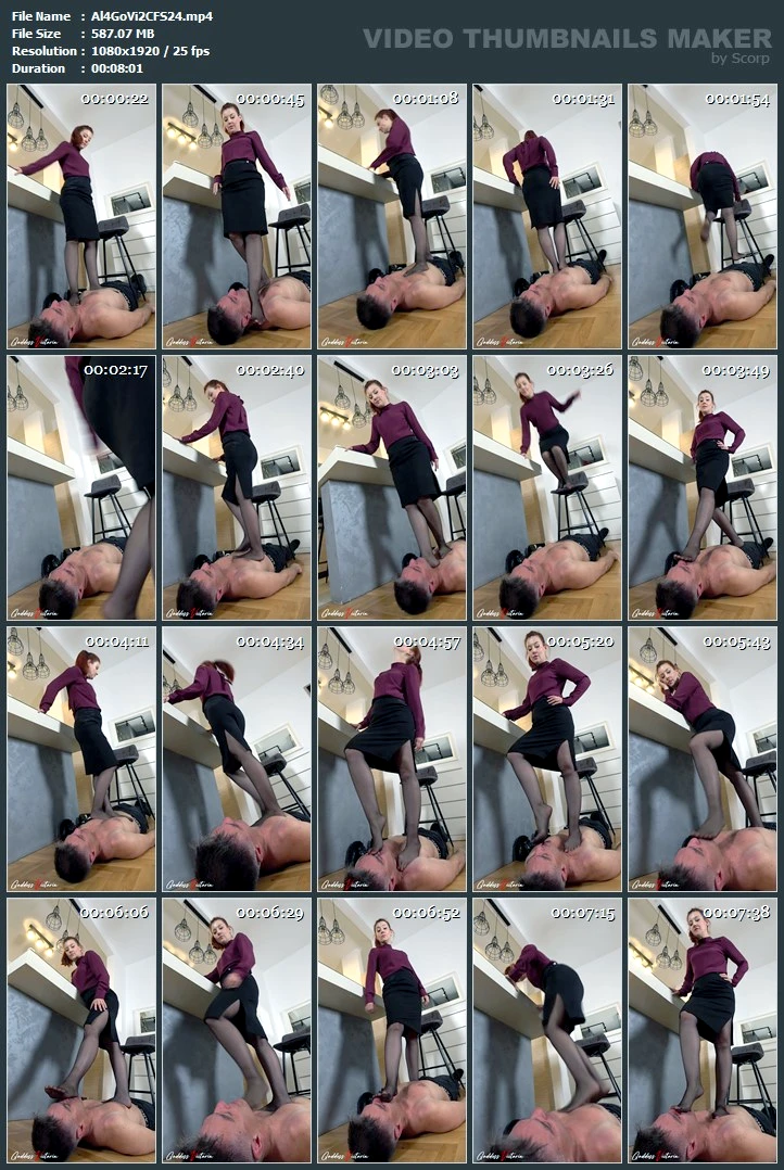 I Just Love Trampling You In My Sweaty Nylon Stockings Before Trampling Part 2 - ALL4 GODDESS VICTORIA - MP4