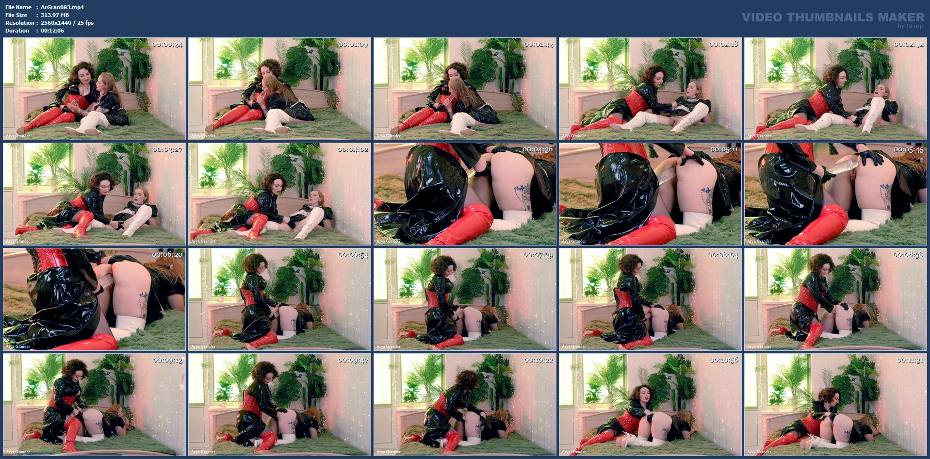 Lesbian Rough Strap-On Sex - Female Domination - Huge Dildo In Pretty Pussy - ARYA GRANDER - MP4