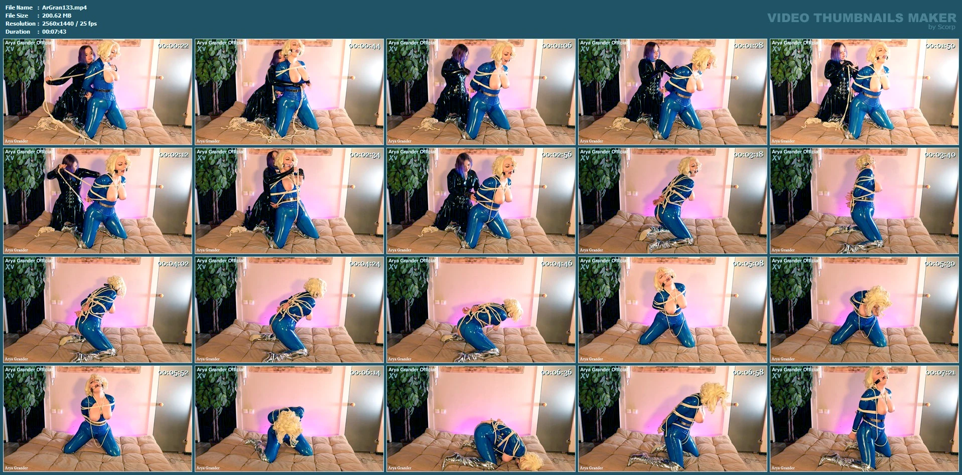 Strict Rubber Mistress And Her Slutty Latex Whore, Gagged And Used For Bondage Session! Arya Grander - ARYA GRANDER - MP4