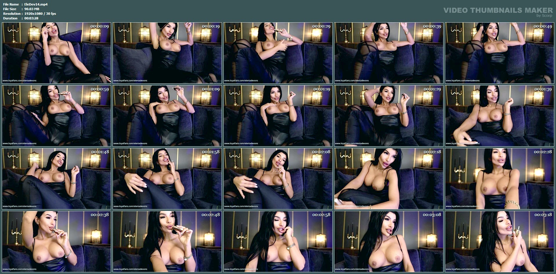 Plastic Lips And Plastic Big Boobs Smoking Teasing 2 - ELENIA DEVONS / MISTRESSELENIA - MP4