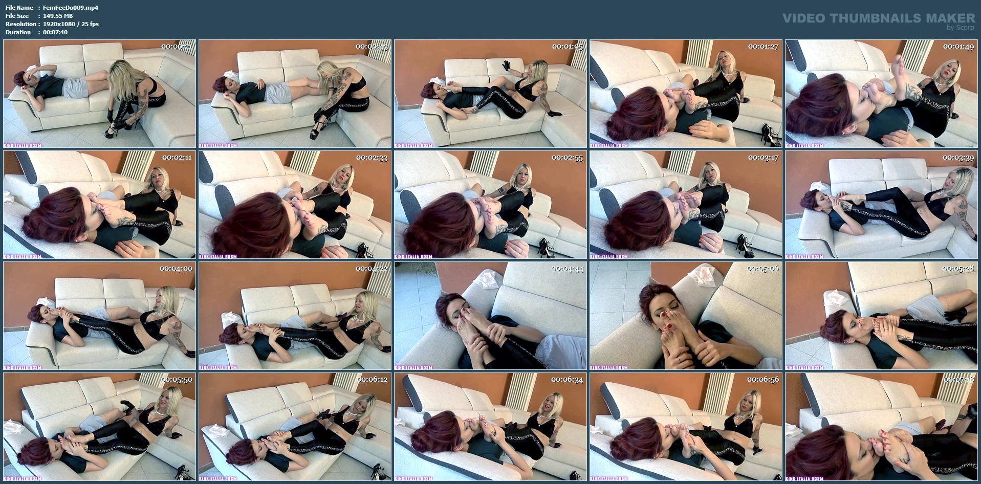 Blonde Milf Lesbian Bare Foot Smelling On Redhead Part 1 - FEMALE FEET DOMINATION / KINK ITALIA BDSM - MP4