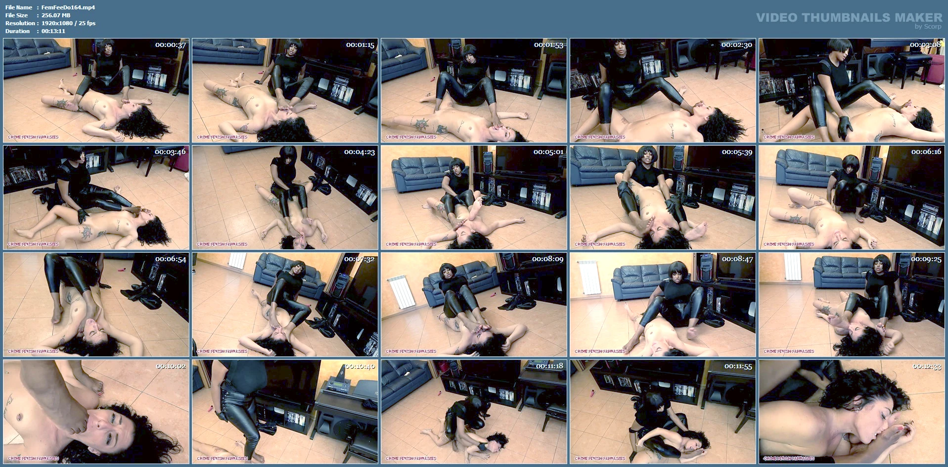 Sabrina Ice Interracial Lesbian Foot Worship And Gagging With A Dominant Ebony In Leather - FEMALE FEET DOMINATION / KINK ITALIA BDSM - MP4