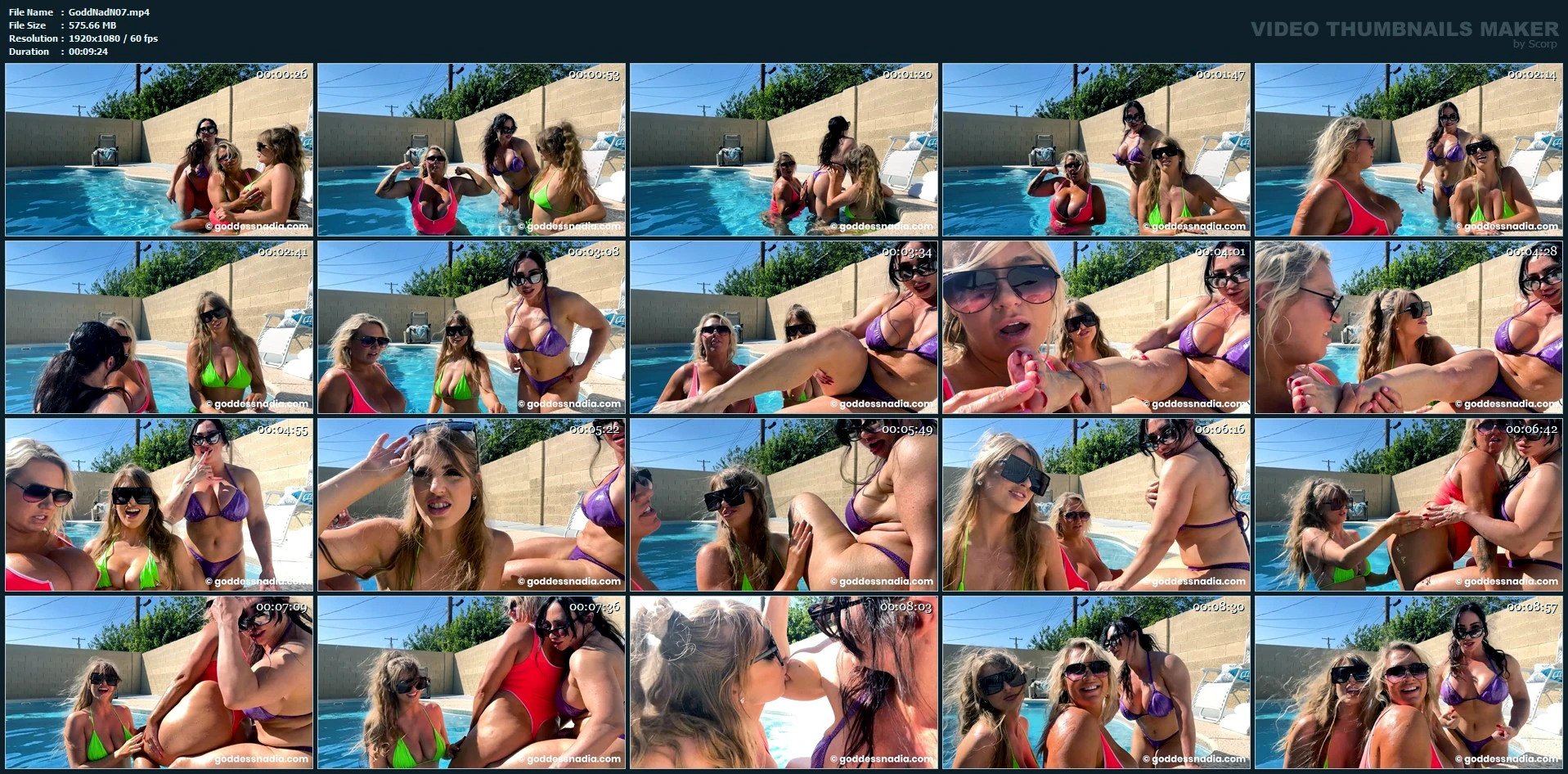 Brandi Mae And Queen Jennifer Marie - Poolside Peeping Tom - JOI - GODDESSNADIA - MP4