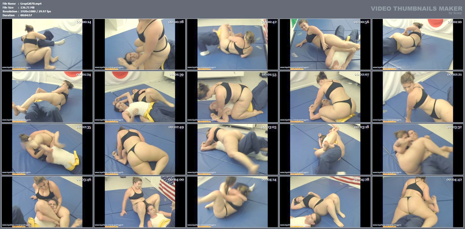 London Uses Her Curvy Body Weight Advantage To Dominate Skinny Guy - GRAPPLINGGIRLS - MP4