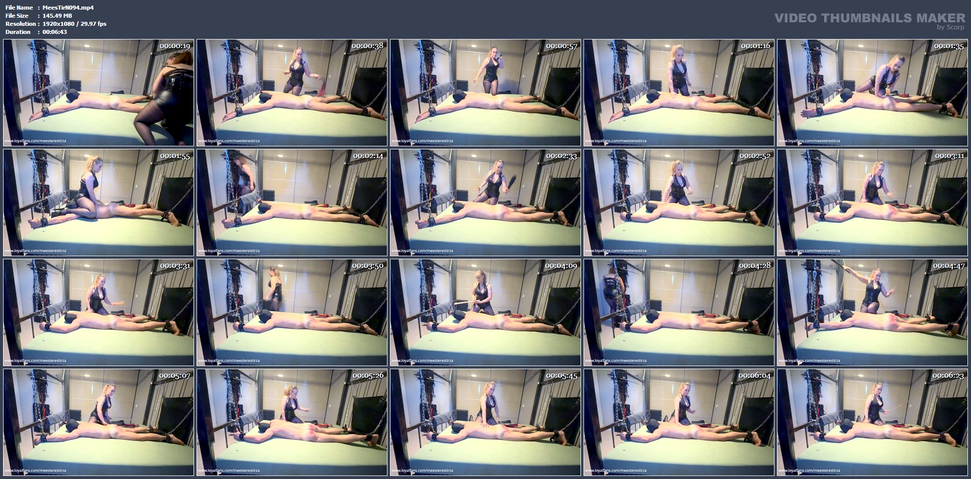 Bondage Whipping Spanking Caning Female Domination - MEESTERES TIRZA / KIKI KOETSENRUIJTER / MISTRESS TIRZA - MP4