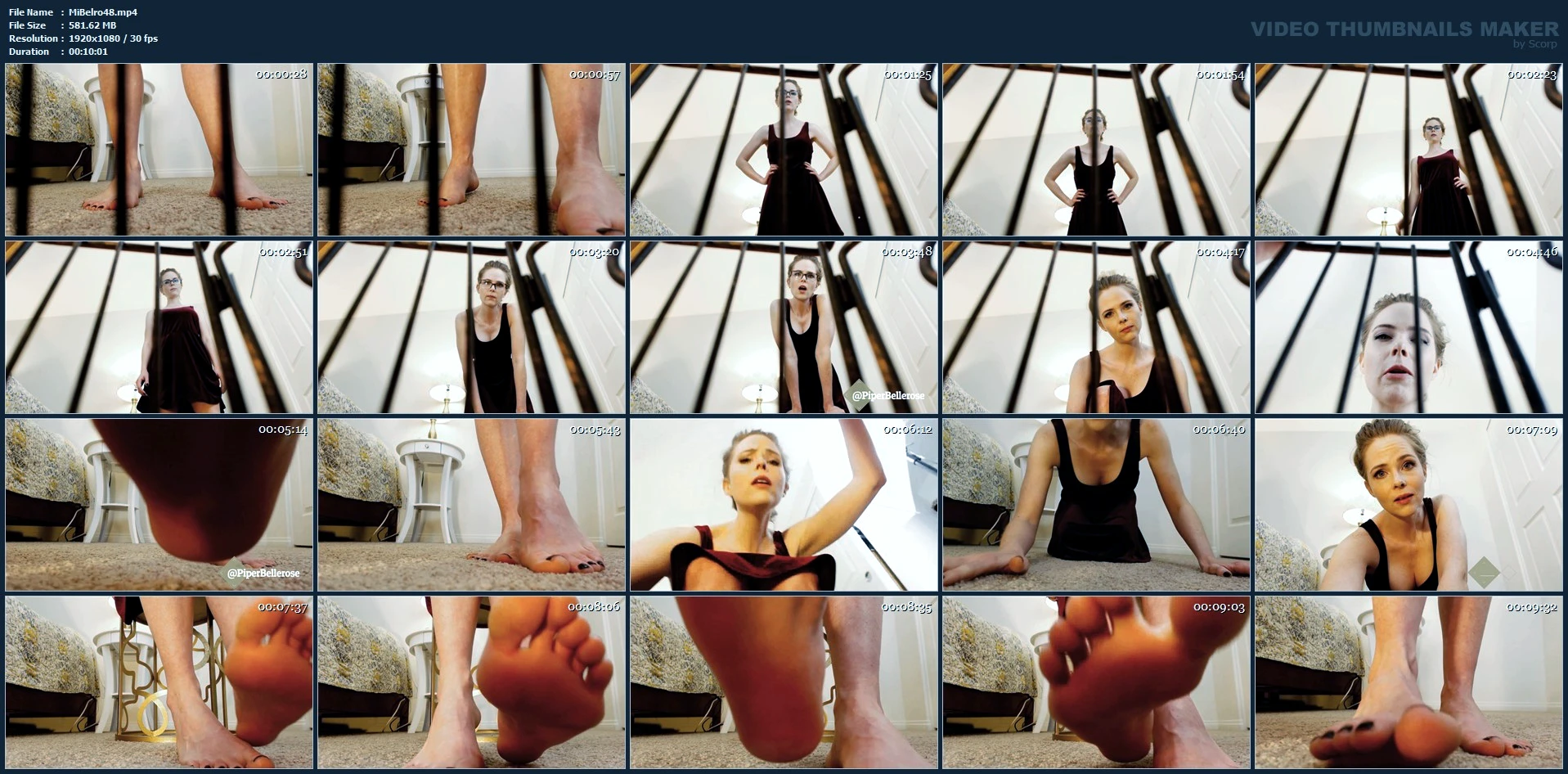 Pathetic Foot Slave Owned By Giantess - MISS BELLEROSE / PIPER BELLEROSE / MADAME ASTER / ASTER BELLEROSE - MP4