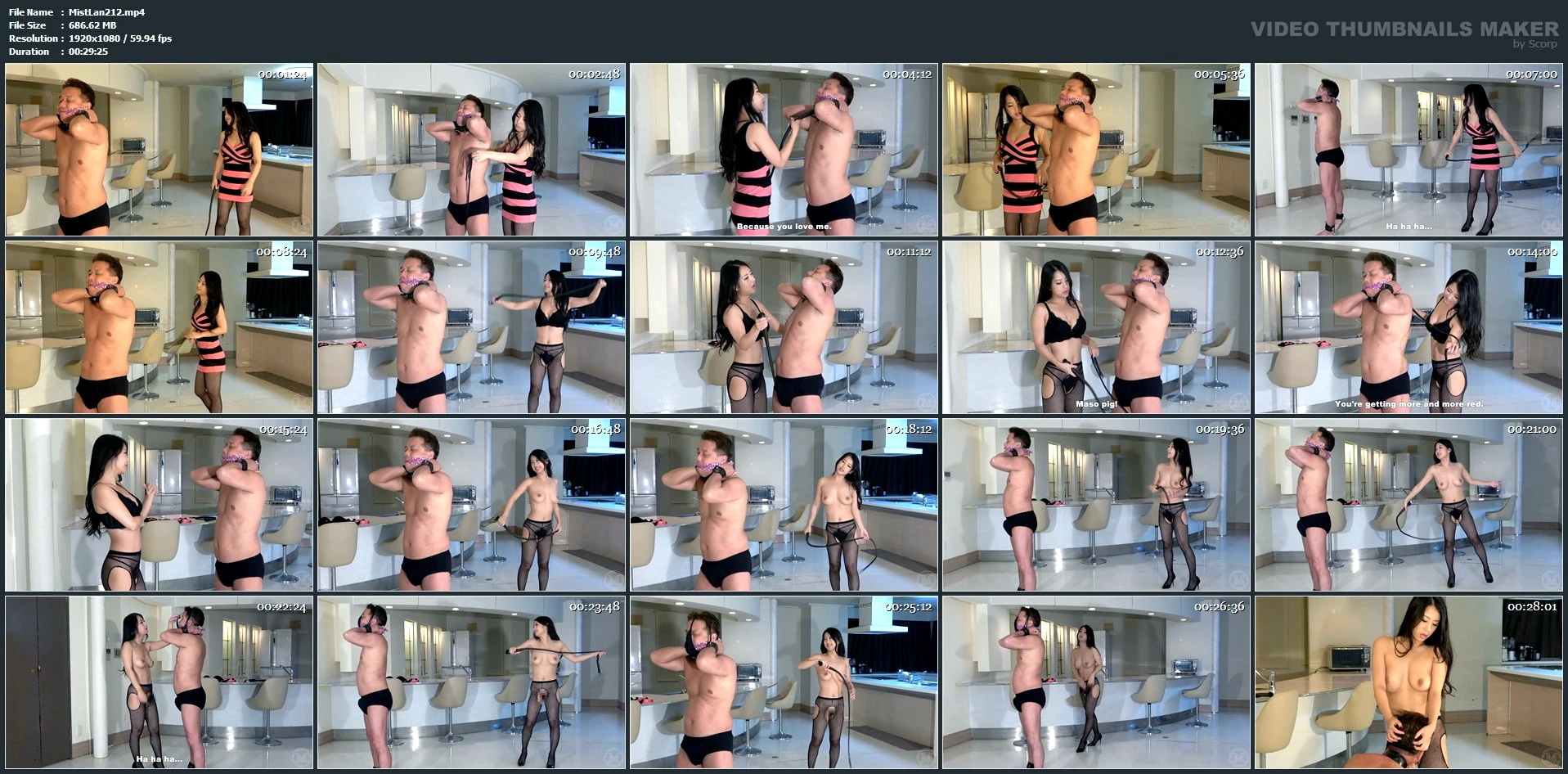 Mistress Grins As She Slowly Takes Off Her Clothes In Front Of Tied Slave, Showing Off Naked Body And Pussy While Whipping Ft. Satomi Suzuki - MISTRESS LAND / 337799 - MP4