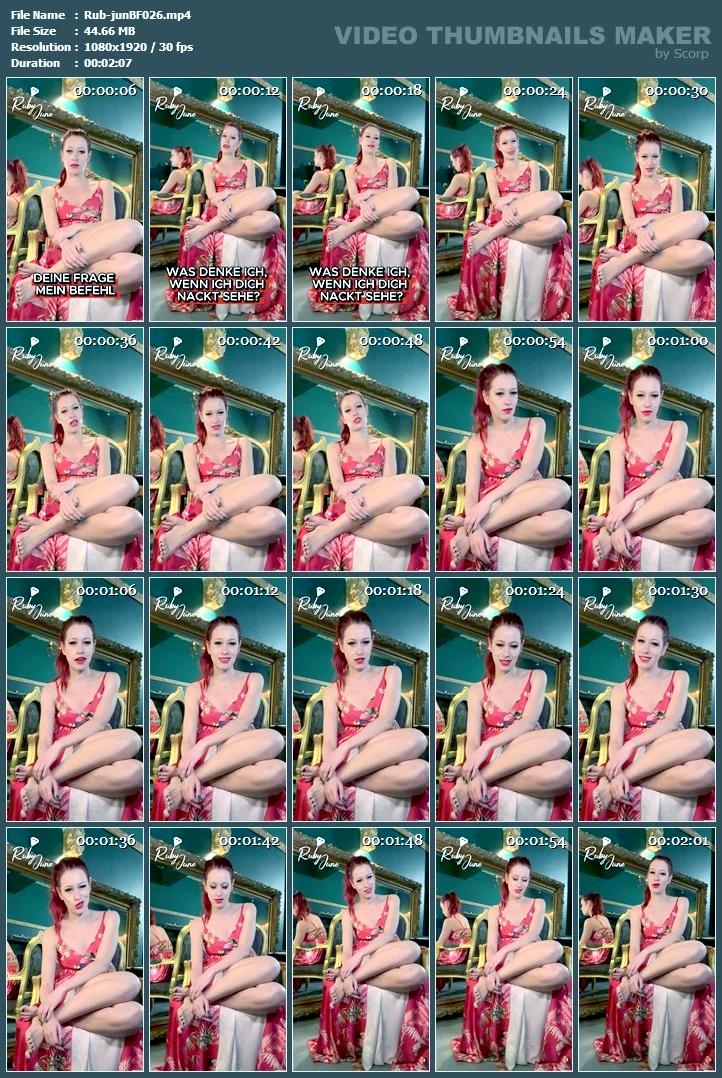 Deine Frage - Mein Befehl - Was Denke Ich, Wenn Du Ich Dich Nackt Sehe - RUBY JUNE / GÖTTIN RUBY - MP4